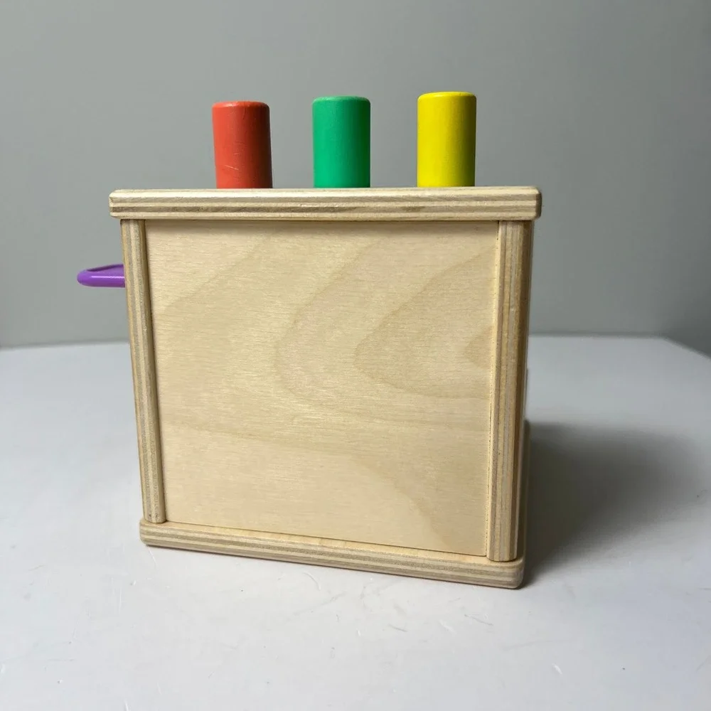 Lovevery Wooden Peg Drop Box Toddler Multicolor Montessori Toy Development